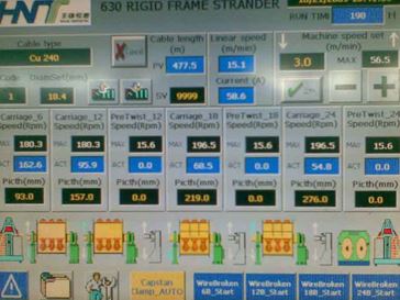 60盤框絞機工作參數(shù)